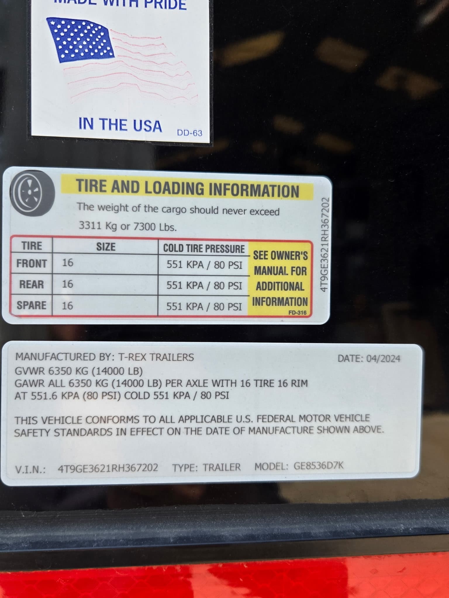 2024 Trex GE8536D7K Car Hauler — photo 18 of 18